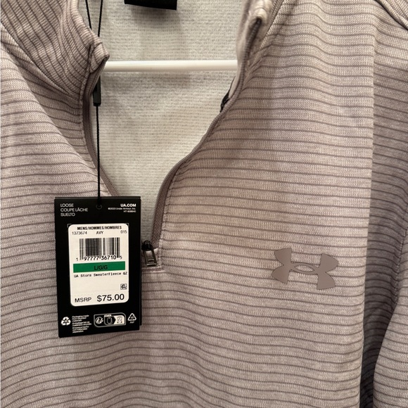 Under Armour Golf Men's Lilac Quarter Zip NWT - Picture 3 of 3